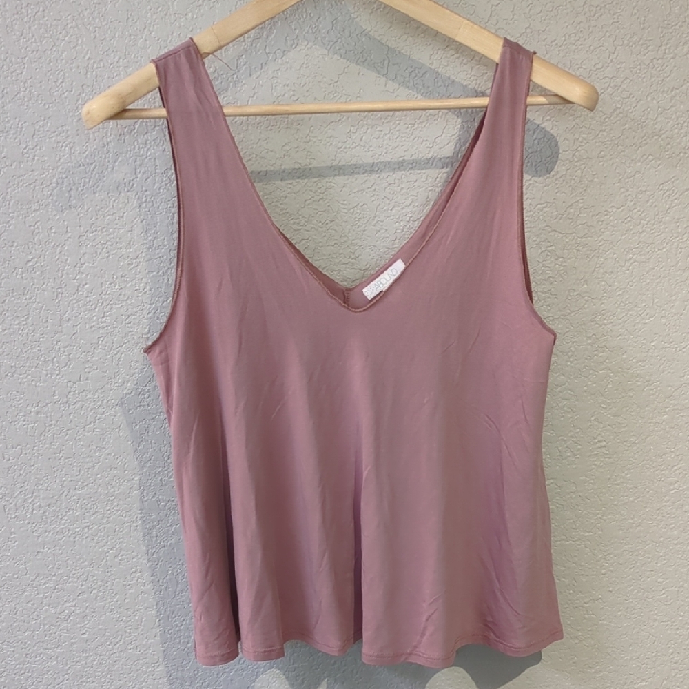Abound Pink V-Neck Crop Tank Top